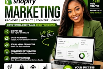 do shopify marketing, promotion and boost shopify sales