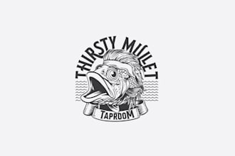 design taproom located coast logo