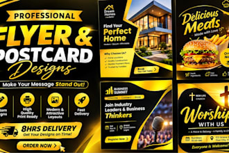 design unique event flyer design, postcard or church flyer