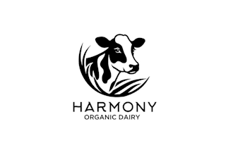 design timeless harmony organic dairy logo