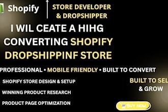 a high converting shopify dropshipping store