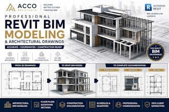 create professional revit bim models and architectural drawings