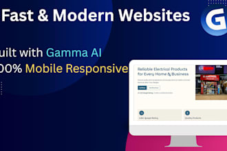 design a modern website or presentation using gamma app
