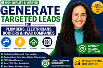 generate targeted leads for plumbers, electricians, roofers and hvac companies
