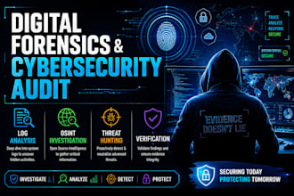 do digital forensics analysis, osint, and cybersecurity audit