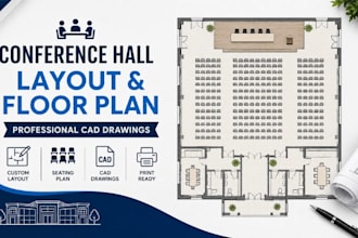 design conference hall layout, event floor plan autocad drawings