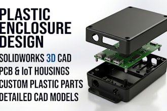 design custom pcb plastic enclosures and injection molds in solidworks