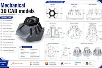 design mechanical 3d cad models with dfm engineering and functional prototypes