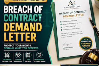 draft a breach of contract demand letter or legal notice