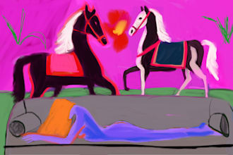 create a bold editorial illustration