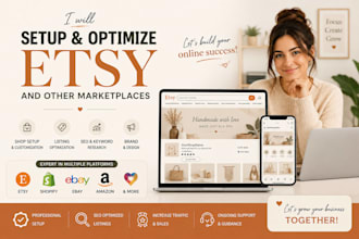 setup and optimize your etsy shop, listings and etsy SEO