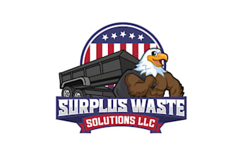 make fun cartoon logo for waste disposal company