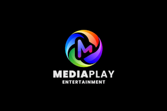 do unique dj music, studio movie and entertainment logo