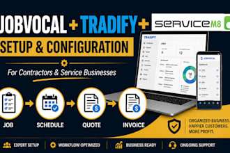 servicem8 form CRM scheduling estimate invoice report for hvac, jobvocal tradify