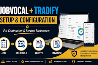 setup tradify jobvocal crm scheduling job management workflow calendar invoice