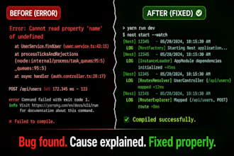 fix bugs and errors in your node js vue js or javascript web app