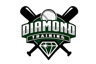 design powerful modern baseball player logo