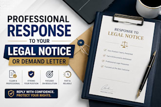 draft a professional response to your legal notice or demand letter