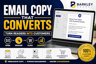 write high converting email copy sales emails and email sequences