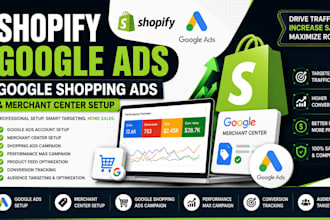 set up shopify google ads merchant center and shopping ads