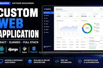 build a custom web application with react and django