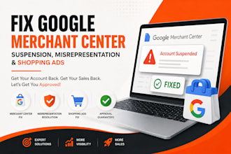 fix google merchant center suspension, misrepresentation, shopping ads, fix gmc