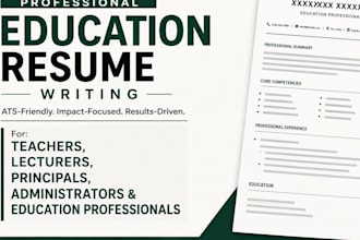 write a professional teacher, principal, lecturer, and education resume