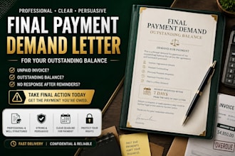 draft a professional final payment demand letter for your outstanding balance
