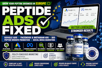 fix peptide ads, run google facebook ads and peptide marketing