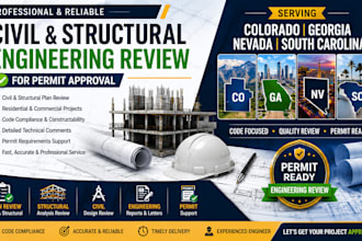 colorado, georgia, nevada and sc civil, structural engineering review for permit