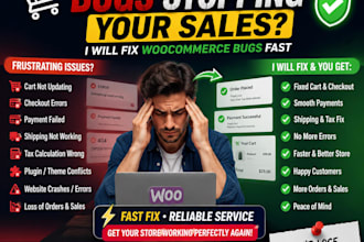 fix woocommerce bugs, errors, cart, checkout and payment issues
