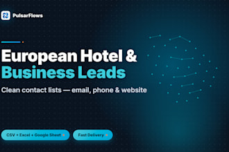 scrape hotel and business leads across europe