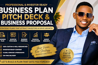 write business plan for startups investor ready pitch deck business proposal