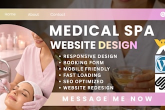 med spa website, aesthetic website, skincare website, beauty website, wix websit