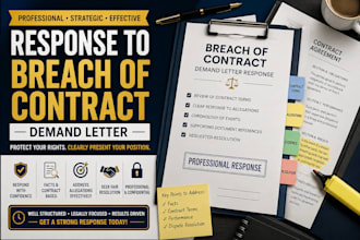 draft a professional response to a breach of contract demand letter