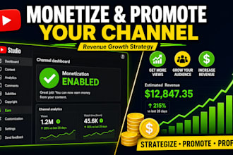 do youtube monetization and channel promotion for revenue growth
