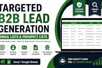 build targeted b2b lead lists and verified email lists