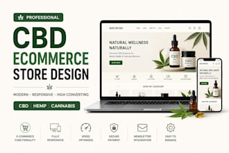 build cbd canabis hemp marijuana ecommerce store on shopify woocommerce wix