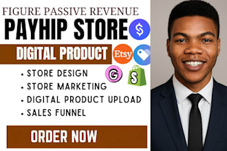 setup payhip website for digital products