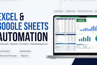 create and automate professional excel and google sheets dashboards, repo