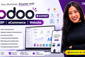 be your odoo expert for erp, ecommerce, website design and development