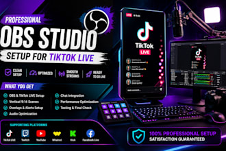 setup professional obs studio for tiktok live with overlays and alerts