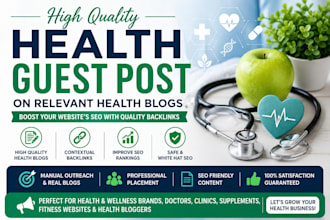 publish guest post on health blogs for health backlinks