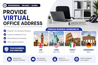 provide virtual office uk italy us germany company address mailbox in 12hrs