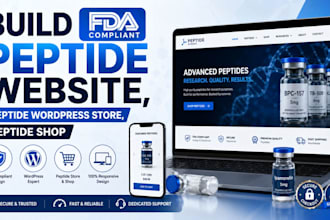 build fda compliant peptide website, peptide wordpress store, peptide shop
