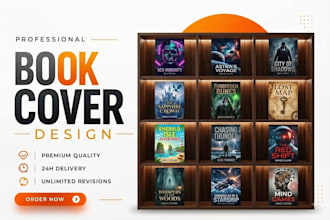 design stunning fantasy book cover art book design, e book cover design