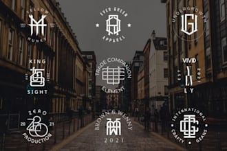 design a luxury, elegant premium logo and branding