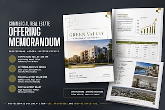 design commercial real estate offering memorandum om brochure digital brochure
