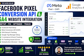 setup or fix facebook pixel conversion API ga4 website integration