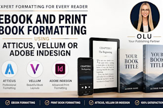 ebook and print book formatting using atticus, vellum or adobe indesign